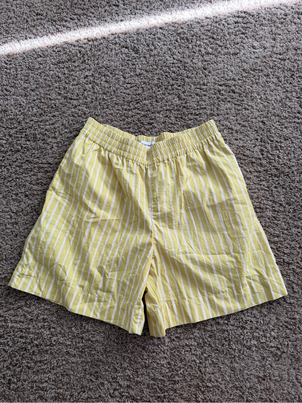Marimekko Yellow and White Striped Shorts